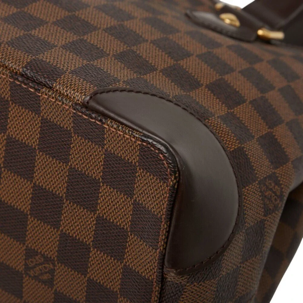 LOUIS VUITTON Brown Damier Leather Tote Bag